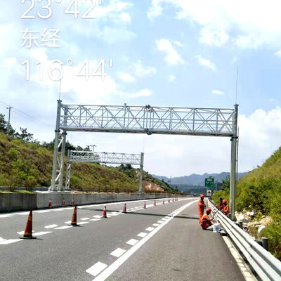 Gantry Frame Q345 Galvanized Steel Structures For Traffic Signs