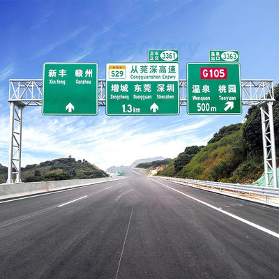 Gantry Frame Q345 Galvanized Steel Structures For Traffic Signs
